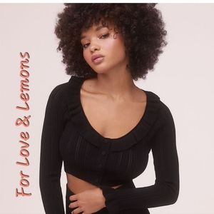 🥳FINAL PRICE👍🍋NWT‼️ For Love & Lemons for Victoria's Secret Camille Cardigan